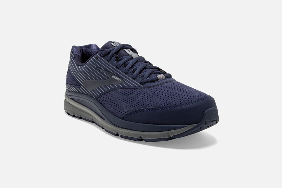 Addiction Walker Suede Brooks Running Shoes NZ Mens - Navy - FEPLUN-469